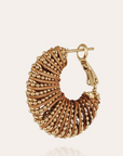 GAS BIJOUX - Boucles d'oreilles IZZIA petit modèle dorées à l'or fin - Osier - Best Seller