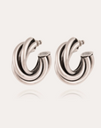 GAS BIJOUX - Boucles d'oreilles créoles Atik argentées