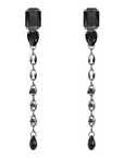 ON AURA TOUT VU - Boucles d'oreilles CLIP Cristaux noirs