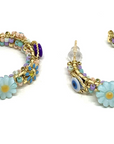 HYPNOCHIC - Boucles d'oreilles Flora Bleu