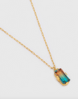 UNE A UNE - Collier  RAINBOW AQUA ORANGE