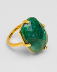UNE A UNE - Bague RECTANGLE ÉMERAUDE