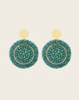 SANTIBE - Boucles d'oreilles Espagnola - Vert Émeraude