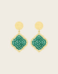 SANTIBE - Boucles d'oreilles Mini Diamante - Vert Émeraude