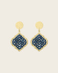 SANTIBE - Boucles d'oreilles Mini Diamante - Bleu Marine