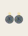 SANTIBE - Boucles d'oreilles Mini Espagnola - Bleu Marine
