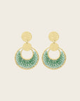 SANTIBE - Boucles d'oreilles Mini Luna - Vert demoiselles