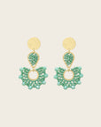 SANTIBE - Boucles d'oreilles Ophélia - Vert demoiselles