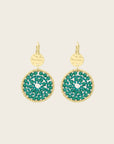 SANTIBE - Boucles d'oreilles Paradis - Vert Émeraude