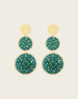 SANTIBE - Boucles d'oreilles Santiago - Vert Émeraude