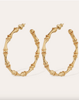 GAS BIJOUX - Boucles d'oreilles créoles BAMBOU dorées à l'or fin