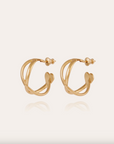 GAS BIJOUX - Boucles d'oreilles créoles DESTINEE dorées à l'or fin