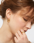 GAS BIJOUX - Boucles d'oreilles créoles DESTINEE dorées à l'or fin