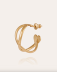 GAS BIJOUX - Boucles d'oreilles créoles DESTINEE dorées à l'or fin