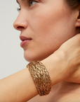 GAS BIJOUX - Bracelet manchette IZZIA FILEA doré à l'or fin