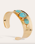 GAS BIJOUX - Bracelet l'ORFEO doré à l'or fin - Turquoise