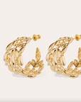 GAS BIJOUX - Boucles d'oreilles OLEA créole petit modèle dorées à l'or fin - BEST SELLER