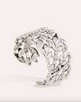 GAS BIJOUX - Bracelet manchette OLEA en métal argenté