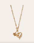 GAS BIJOUX - Charms PENDENTIF COEUR grand modèle doré à l'or fin