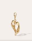 GAS BIJOUX - Charms PENDENTIF COEUR grand modèle doré à l'or fin