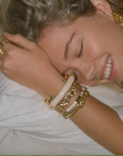 AURELIE BIDERMANN - Jonc TAO métal doré patiné