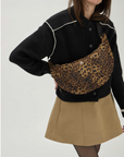 VANESSA WU - Sac banane FLAVIA Leopard