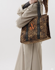 VANESSA WU - Sac cabas oversize CARLA léopard