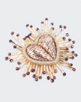 OLIVIA DAR - Broche Sparkle HEART - DOREE