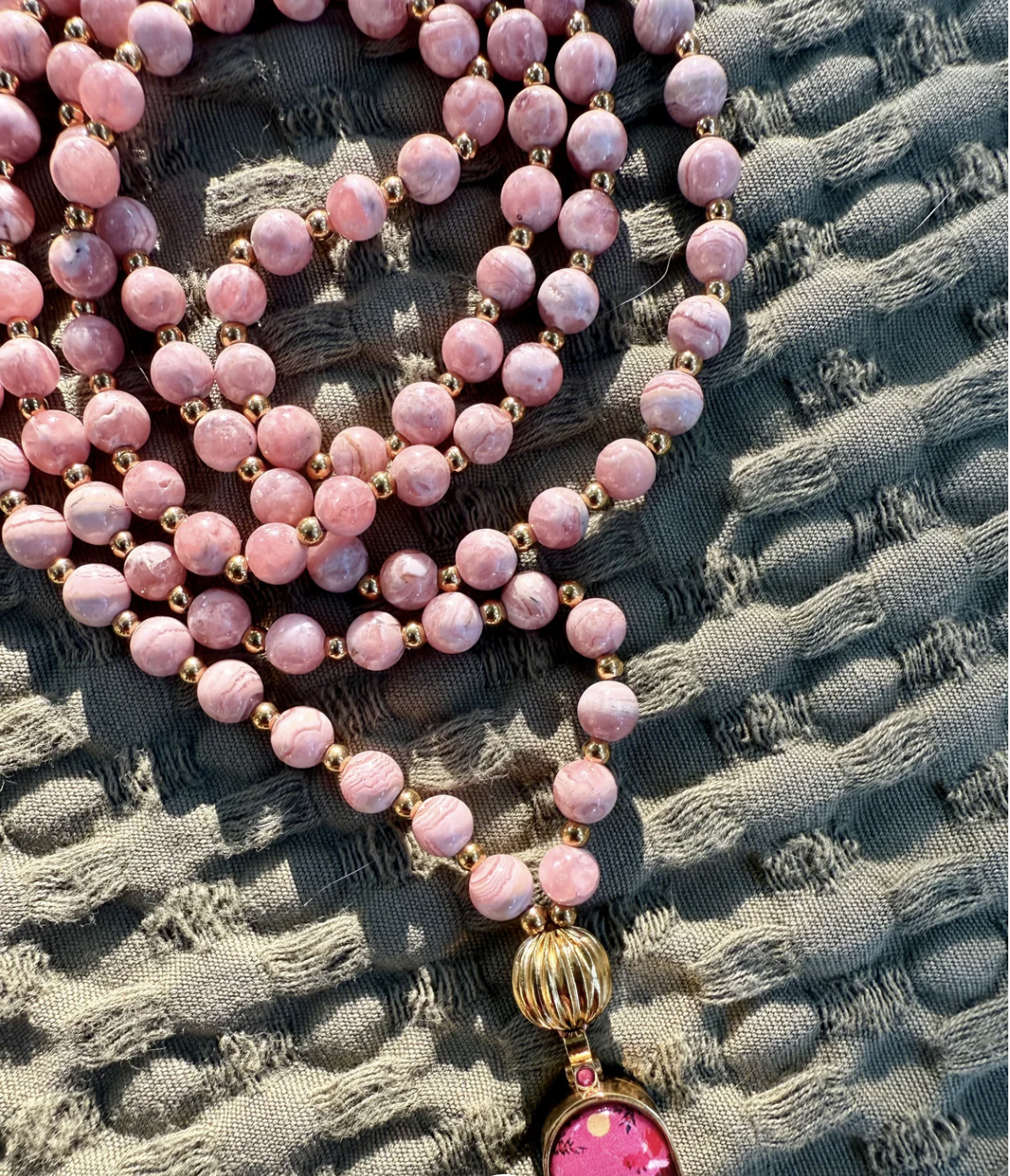 RITUEL DE LUNE - MALA PRECIEUX AMOUR en rhodochrosite