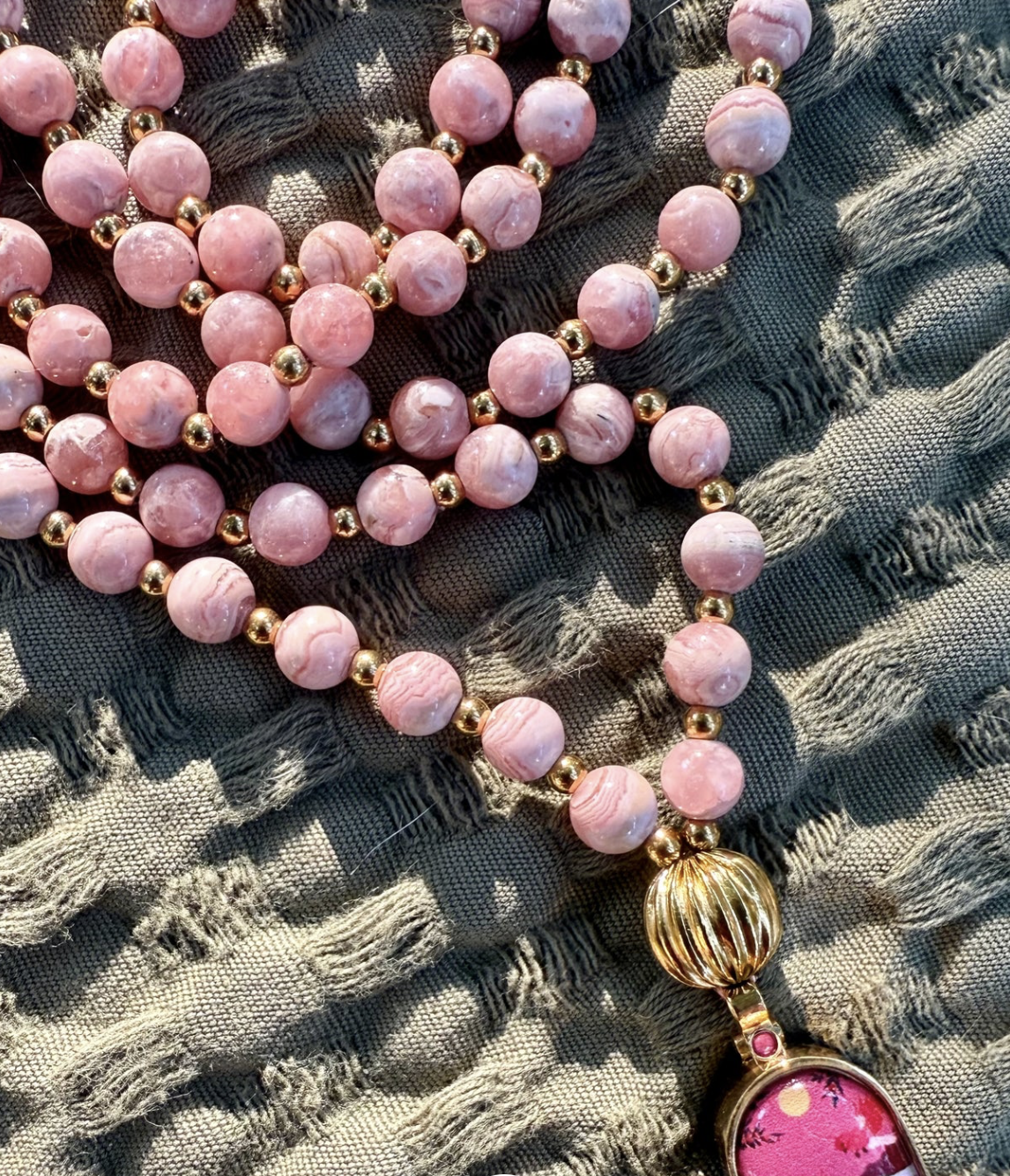 RITUEL DE LUNE - MALA PRECIEUX AMOUR en rhodochrosite
