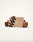 VANESSA WU - Sac trotteur CHIARA beige en fausse fourrure