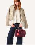 LANCEL - BOWLING BAG - BCBG taille M - CASSIS