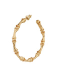 GAS BIJOUX - Boucles d'oreilles créoles BAMBOU BIS dorées à l'or fin