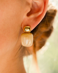 ZAG BIJOUX - Boucles d'oreilles OEDIPE - BEIGE