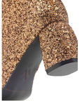 VANESSA WU - Bottines pailletés LONDRES bronze a talon