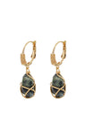 GAS BIJOUX - Boucles TAO RAINBOW dorée à l'or fin - Jaspe Kambala
