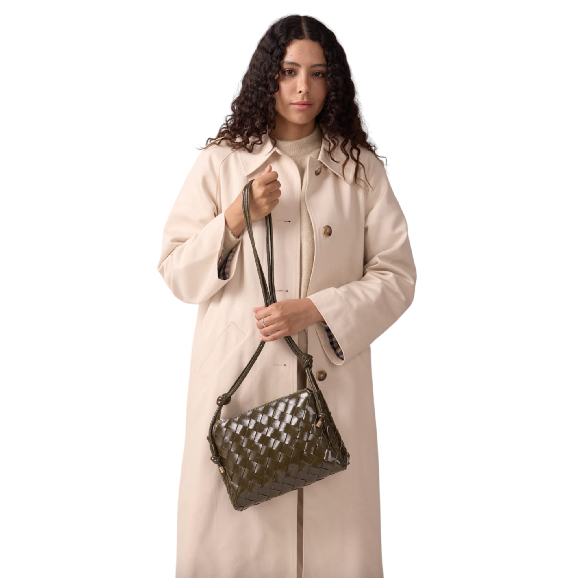 MARADJI - Sac GEORGIA veris tresse noir, kaki ou chocolat