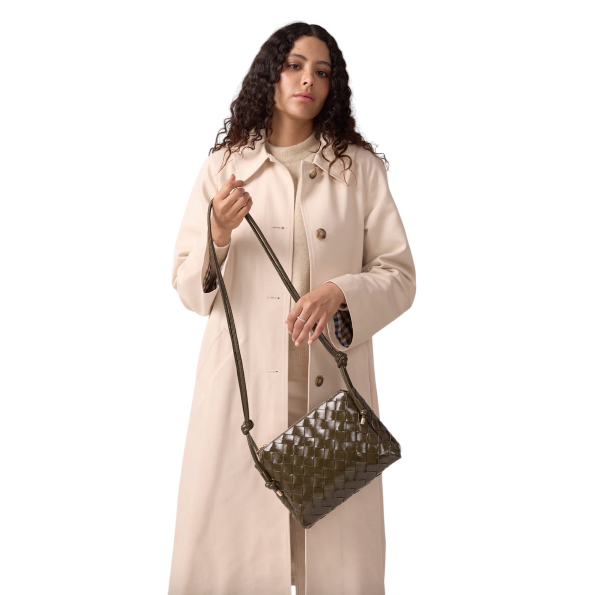 MARADJI - Sac GEORGIA veris tresse noir, kaki ou chocolat