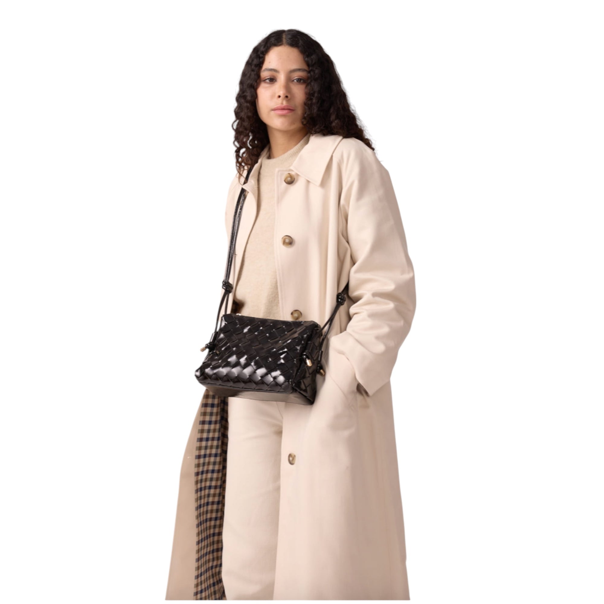 MARADJI - Sac GEORGIA veris tresse noir, kaki ou chocolat