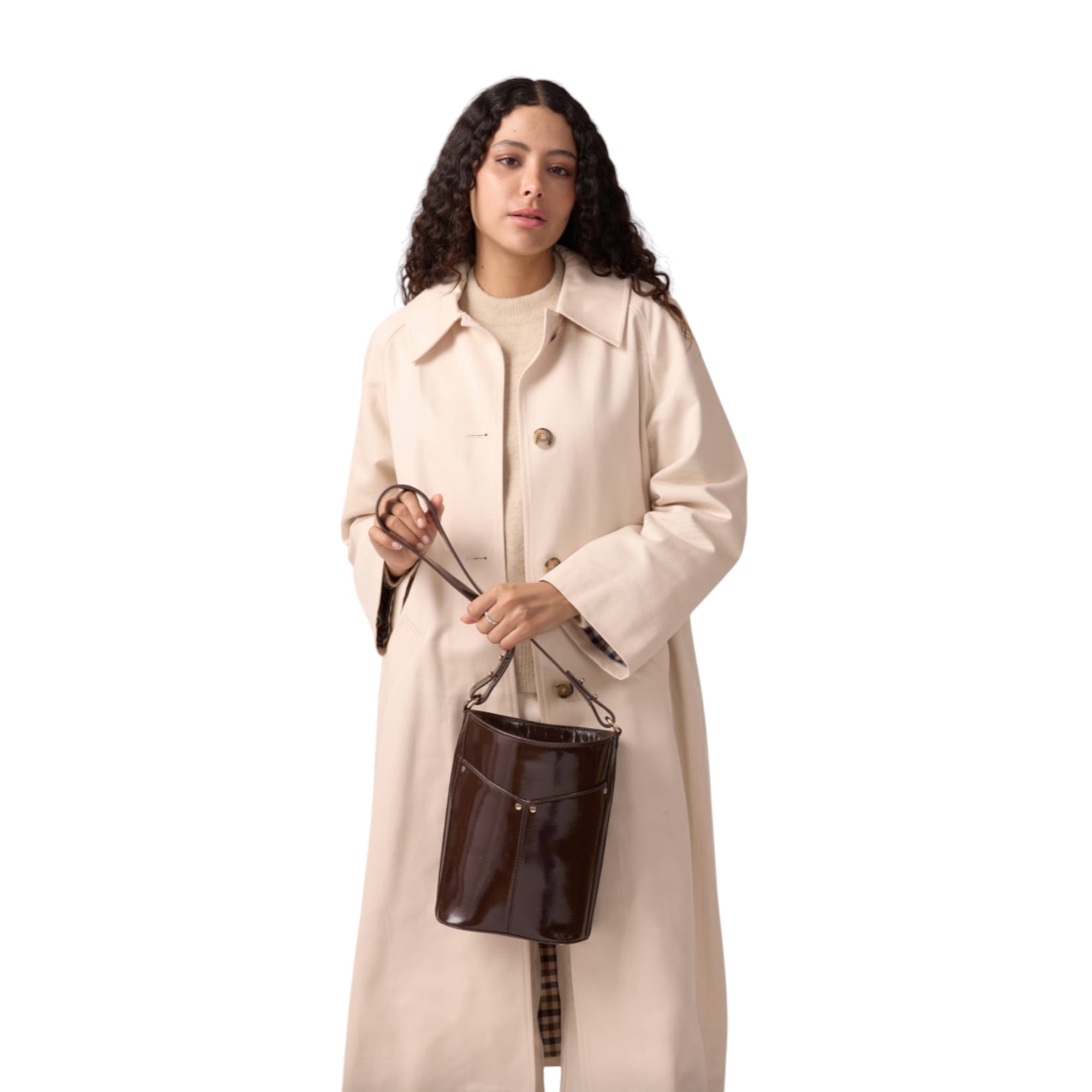 MARADJI - Sac a main GABRIELLE - Chocolat et Kaki