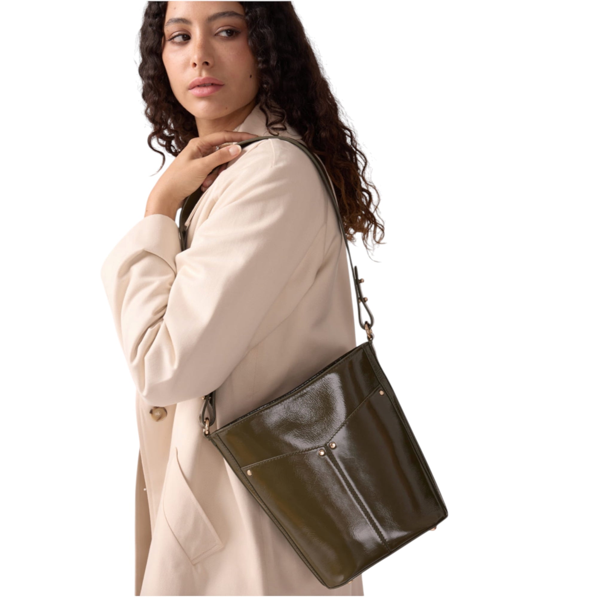 MARADJI - Sac a main GABRIELLE - Chocolat et Kaki