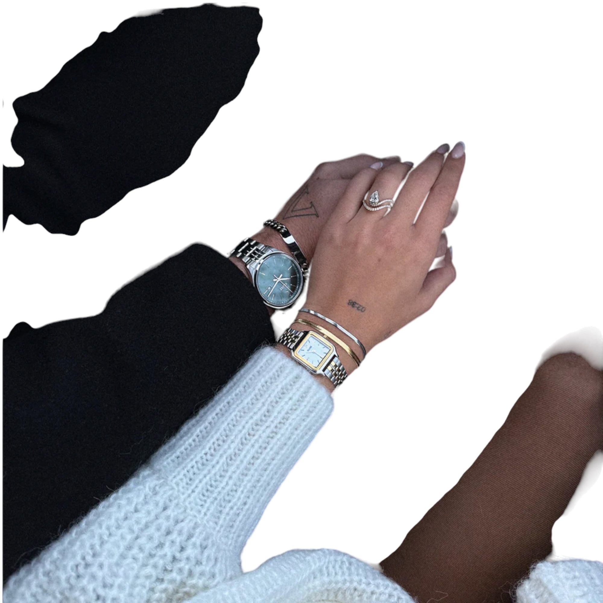 CLUSE - GRACIEUSE petite montre CW11801 OR/ARGENT, CARRÉ