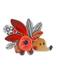 TARATATA - BROCHE MINI ARGENT/ROUGE