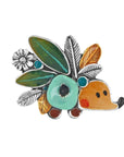 TARATATA - BROCHE MINI ARGENT/BLEU