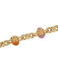GAS BIJOUX - Collier AMARANTE cabochons dorés à l'or fin - Cornaline, Jaspe Rouge et bois