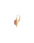 GAS BIJOUX - Boucles d'oreilles SERTI TALISMAN dorées à l'or fin - CORNALINE