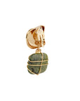 GAS BIJOUX - Boucles d'oreilles RAINBOW SQUARE dorées à l'or fin - VESSONITE - clips ou tiges droites