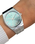 CLUSE - RETRO 70X MONTRE CW16301 VERT/ARGENT COULEUR ARGENTEE