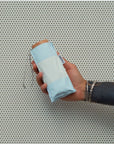 ANATOLE - Mini parapluie-ombrelle anti-UV double protection – Rayures Bleu Perle – ORIONIS