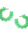 OLIVIA DAR - CREOLES SMALL "FLUO GREEN"